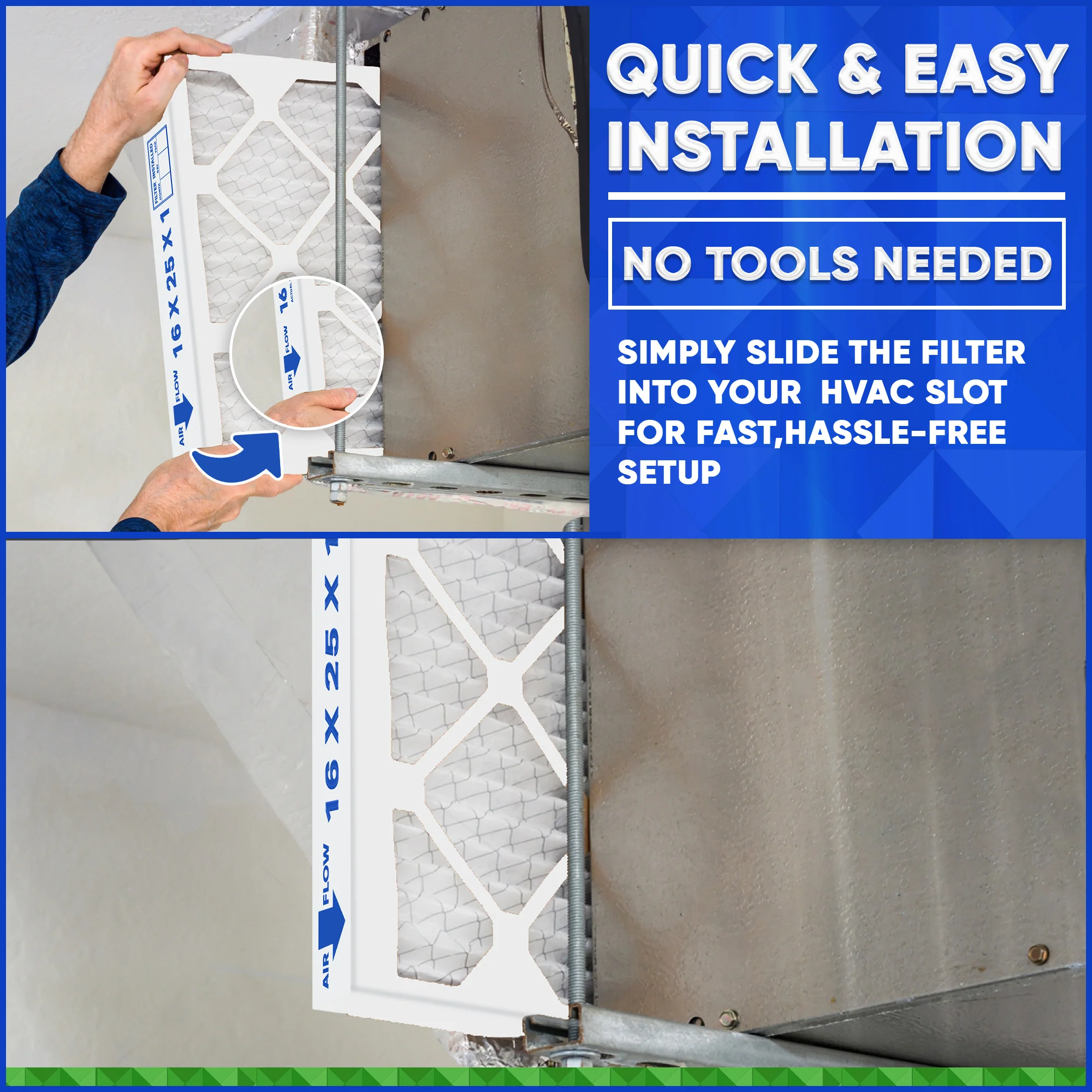 16x25x1 MERV 8 Furnace Air Filters Pleated Material. Case of 6 - Image 6