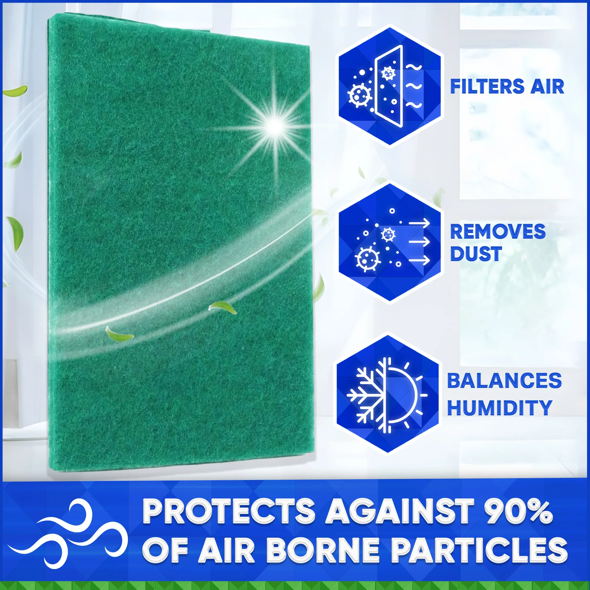 65‐161 Lifebreath HRV Filters, Synthetic Media with Metal Clips - Sets of 4 - Image 3