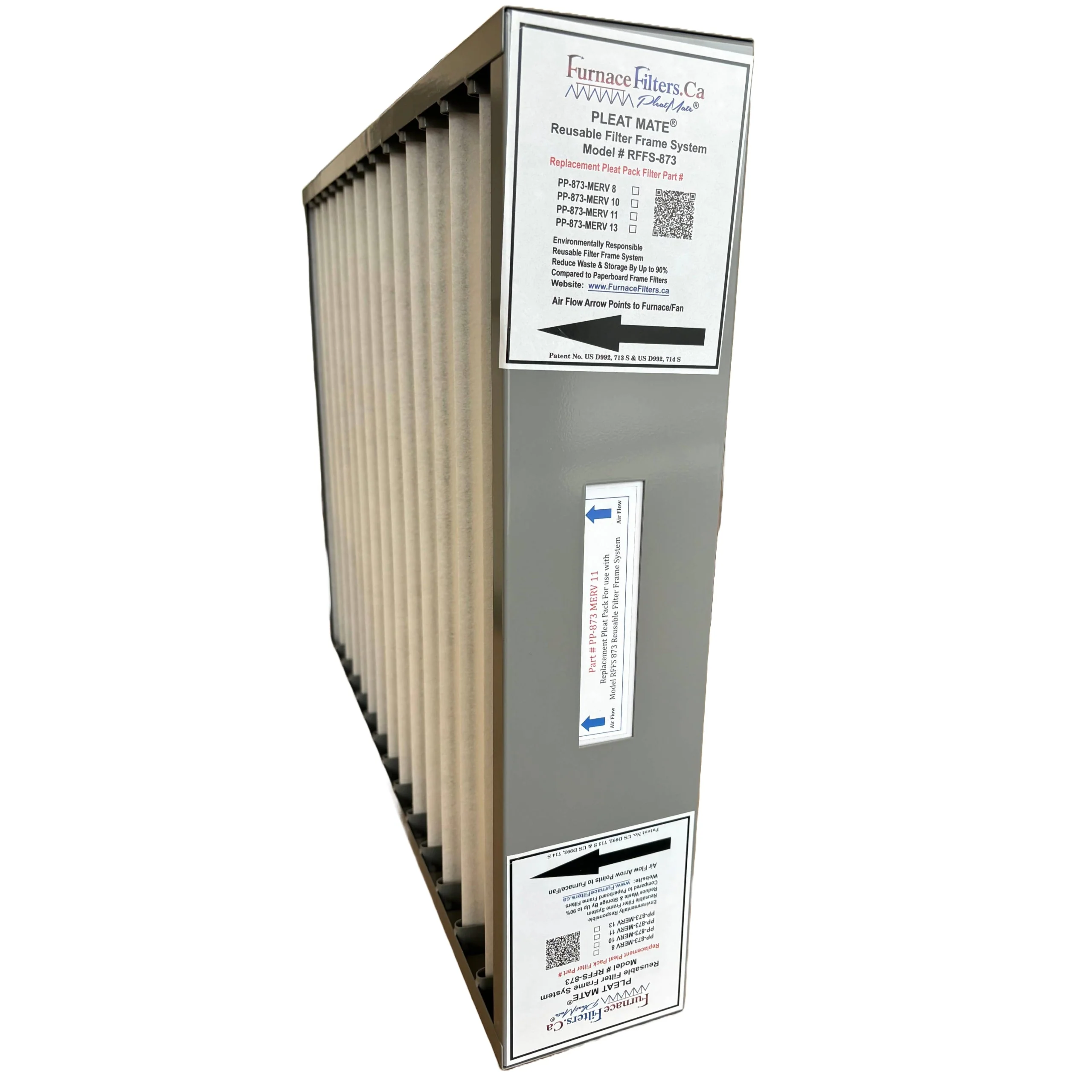 Clean Comfort AMP-11-2025-45 - 20x25x4.5 Reusable Filter Frame Kit - Includes Lifetime Reusable Frame MODEL # RFFS 873 and 6 Replacement Filters PART # PP-873 MERV 11. Made by FurnaceFilters.Ca - Image 3