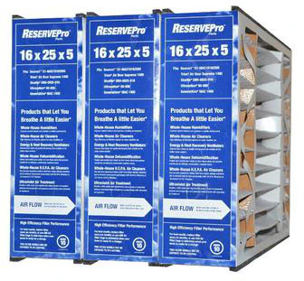ReservePro 16x25x5 GF 4511 MERV 10 / GF 4541 MERV 11. Actual Size 15 5/8" x 24 3/16" x 4 15/16." Case of 3 - Image 2