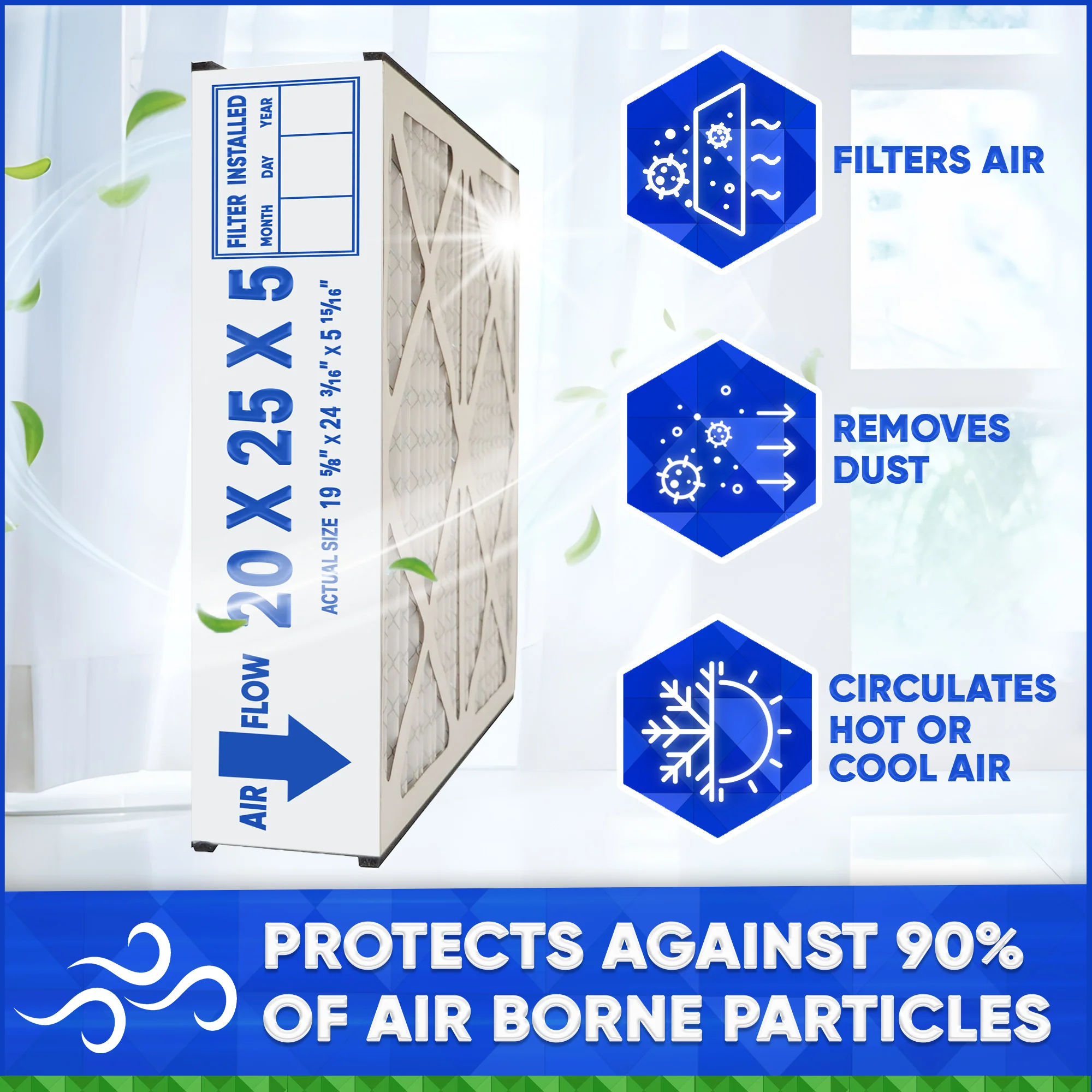 ReservePro 4501 Furnace Filter MERV 11 GF 4551 Mac 2000 Replacement 20x25x5. Case of 3 Made in Canada by Furnace Filters.Ca - Image 3
